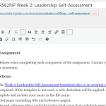 NR582NP Week 2 Leadership Self-Assessment.