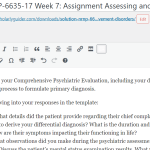 (Solution) NRNP-6635-17 Week 7: Assignment Assessing and Diagnosing Patients With Schizophrenia, Other Psychotic Disorders, and Medication-Induced Movement Disorders