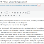 (Solution) NRNP-6635 Week 10: Assignment