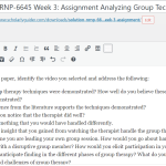 (Solution) NRNP-6645 Week 3: Assignment Analyzing Group Techniques